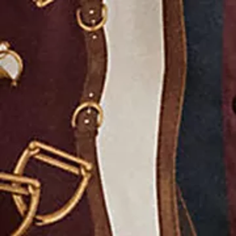 Petite Equestrian-Print Twill Midi Shirtdress