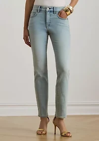 Petite Mid-Rise Straight Ankle Jeans