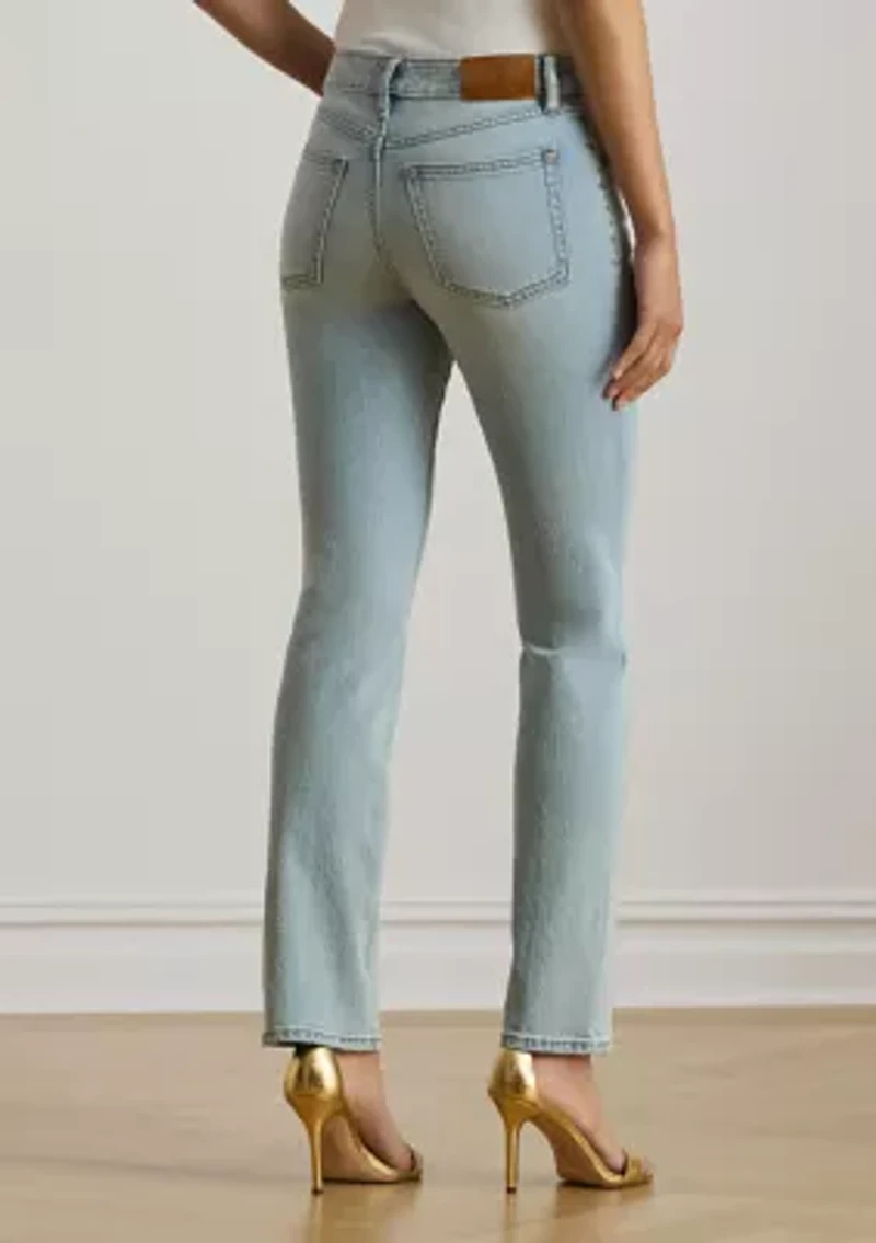Petite Mid-Rise Straight Ankle Jeans