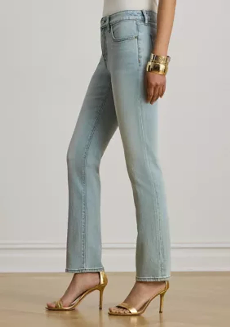 Petite Mid-Rise Straight Ankle Jeans