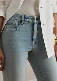 Petite Mid-Rise Straight Ankle Jeans