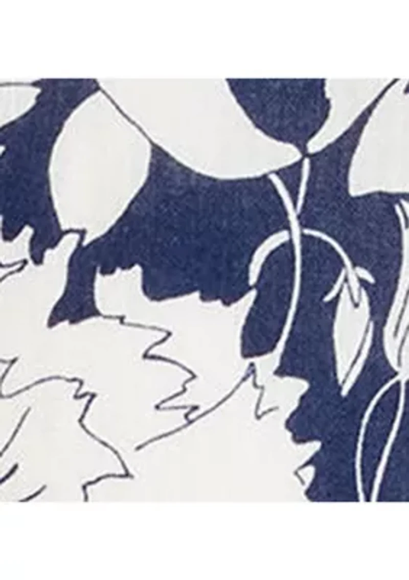 Petite Relaxed Fit Floral Linen Shirt