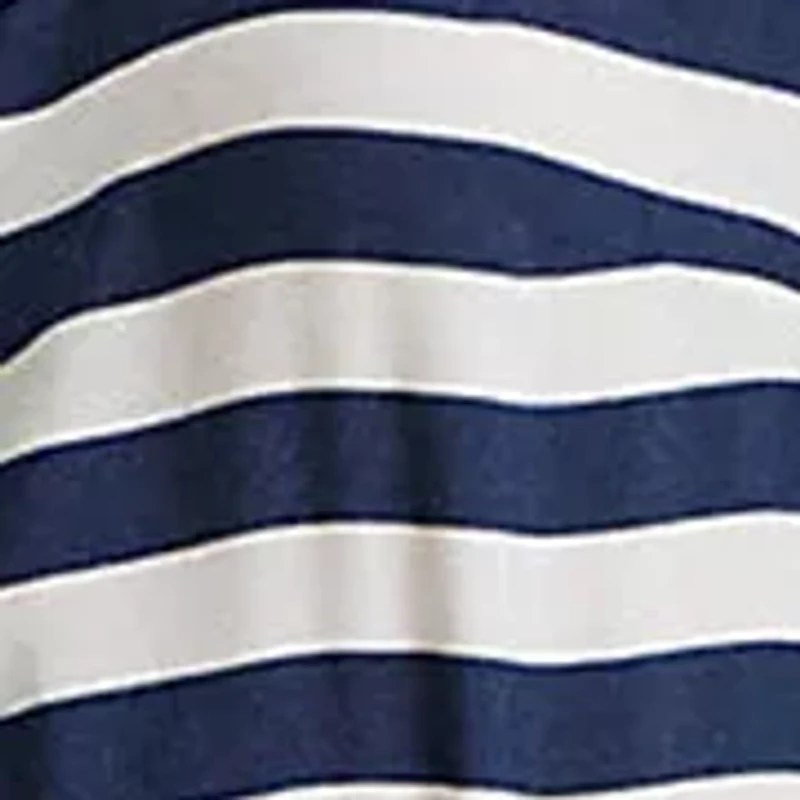 Petite Striped Crepe Shirtdress