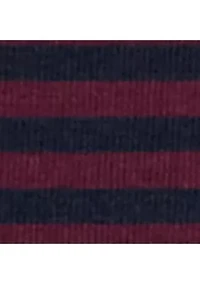 Petite Striped Stretch Cotton Crewneck Tee