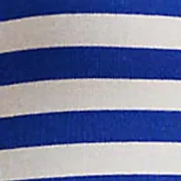 Petite Striped Stretch Cotton Boatneck T-Shirt