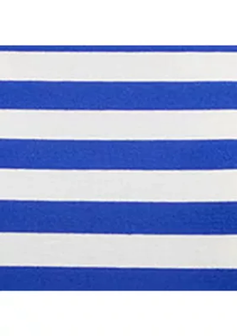 Petite Striped Stretch Cotton Boatneck T-Shirt