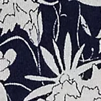 Petite Floral Cotton-Blend Short-Sleeve Sweater