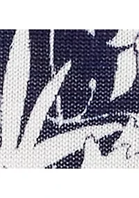 Petite Floral Cotton-Blend Short-Sleeve Sweater