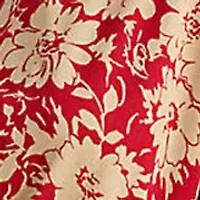 Petite Floral Belted Crepe Dress