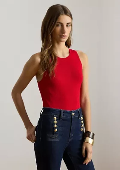 Petite Rib-Knit Sleeveless Sweater