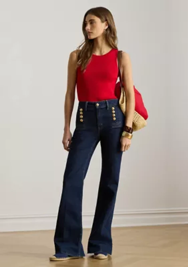 Petite Rib-Knit Sleeveless Sweater