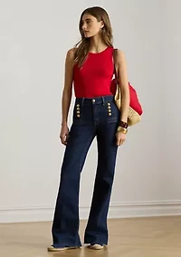 Petite Rib-Knit Sleeveless Sweater