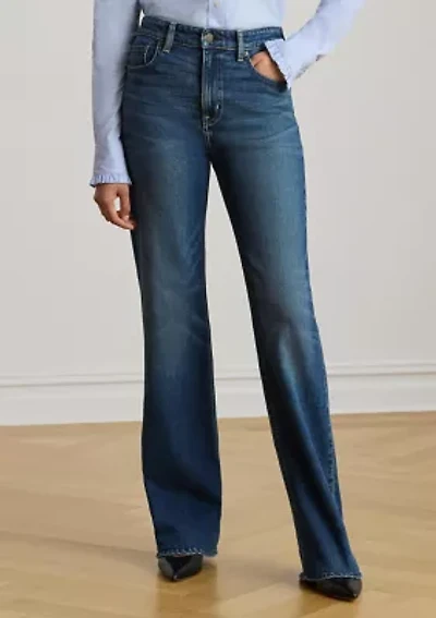 Petite High-Rise Straight Wide-Leg Jeans