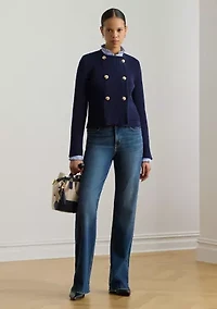 Petite High-Rise Straight Wide-Leg Jeans