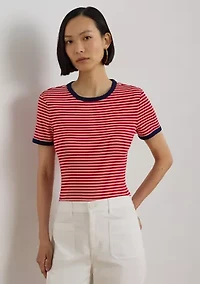 Petite Striped Stretch Cotton Shirt