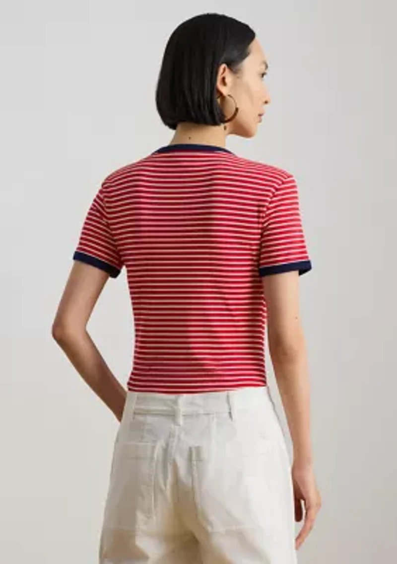 Petite Striped Stretch Cotton Shirt