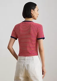 Petite Striped Stretch Cotton Shirt