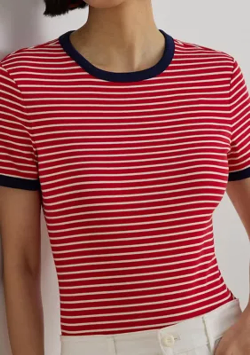Petite Striped Stretch Cotton Shirt