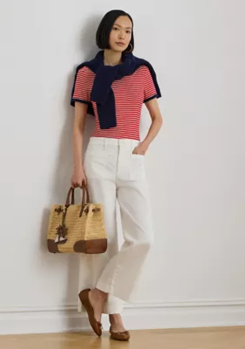 Petite Striped Stretch Cotton Shirt