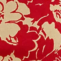 Petite Floral Stretch Cotton Boatneck T-Shirt