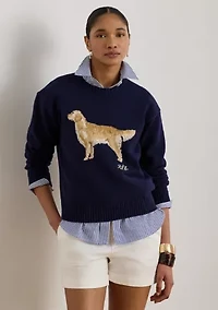 Petite Pleated Double-Faced Cotton Shorts