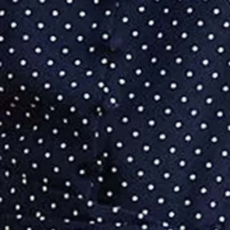 Petite Polka-Dot Belted Crepe Dress