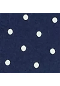 Petite Polka-Dot Belted Crepe Dress