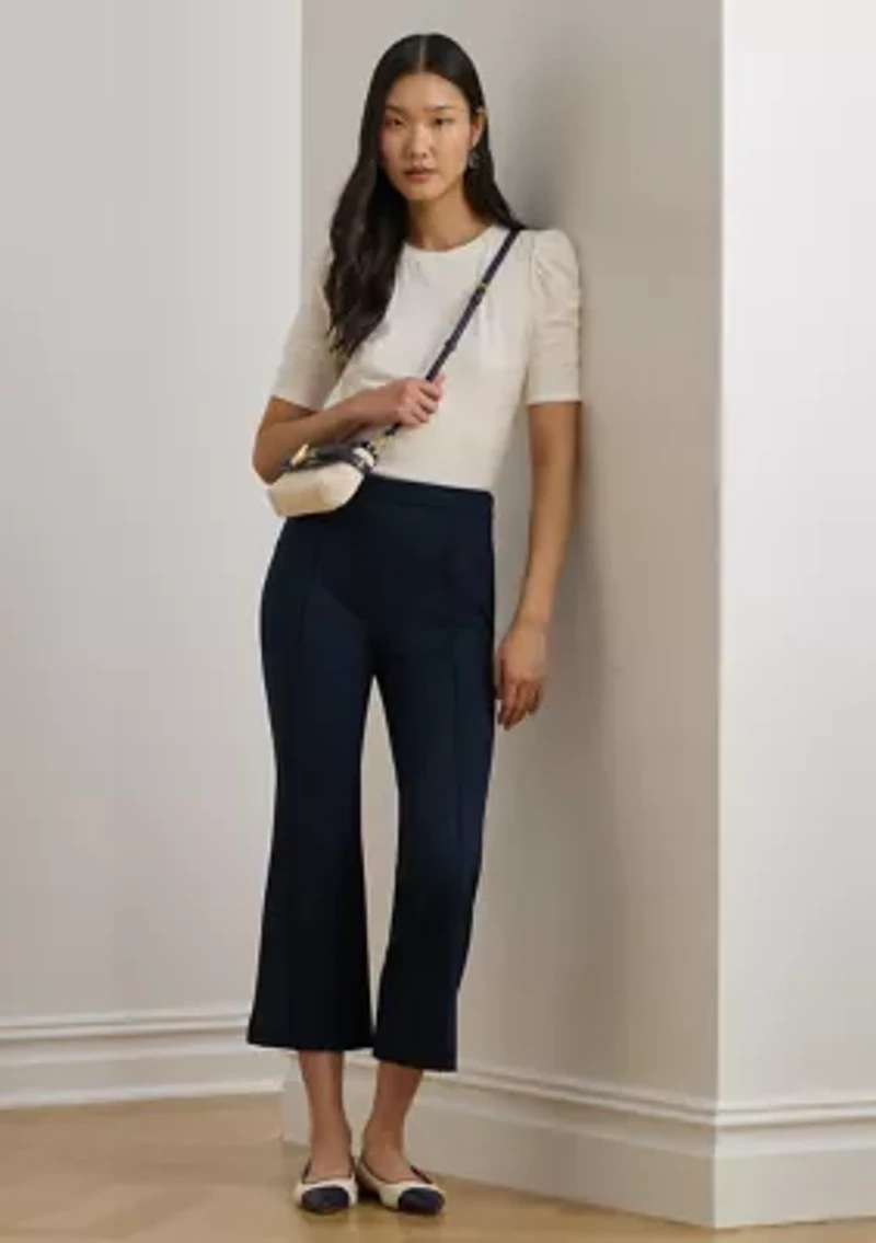 Petite Slub Jersey Puff-Sleeve Top