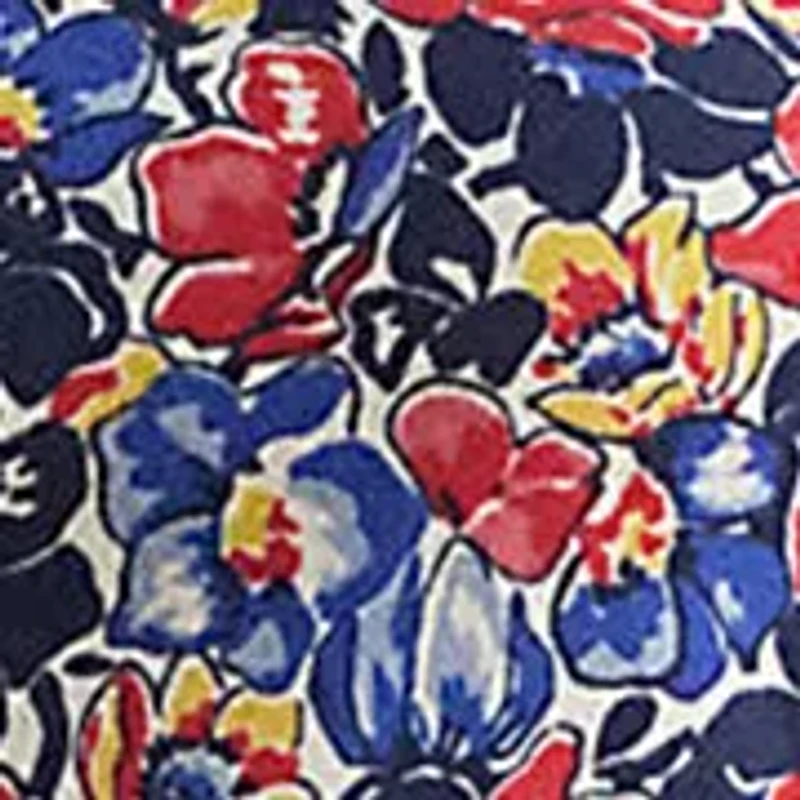 Petite Floral Cotton Jersey Square-Neck Top