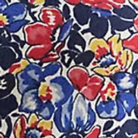 Petite Floral Cotton Jersey Square-Neck Top