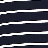 Plus Stripe Elbow Sleeve Knit Top