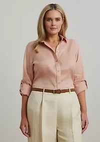 Plus Linen Shirt