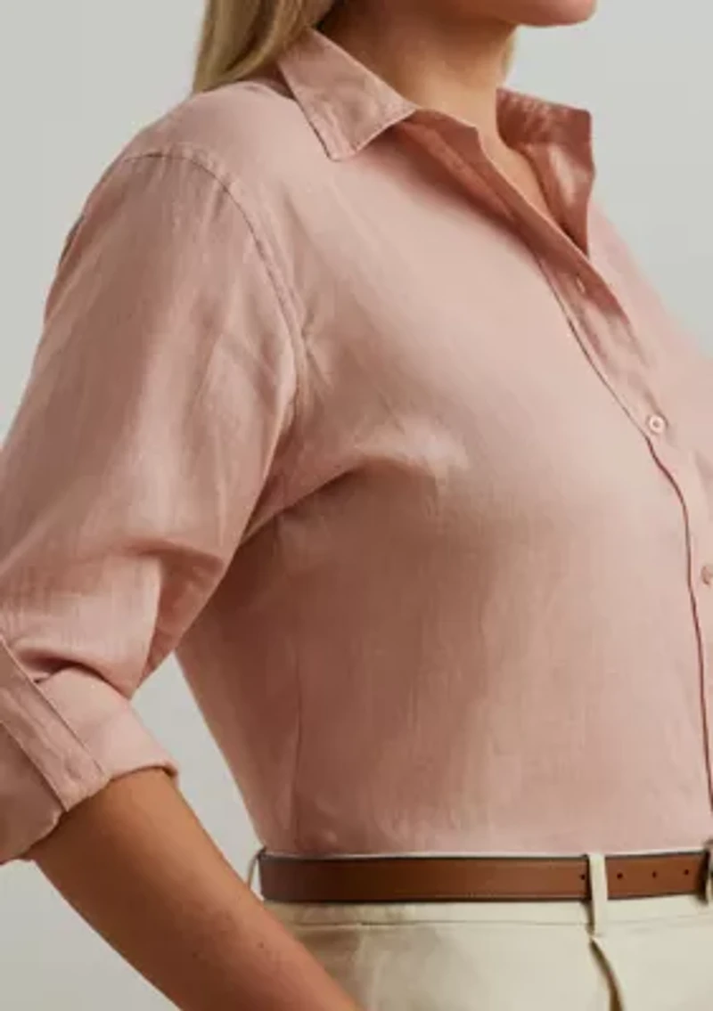 Plus Linen Shirt