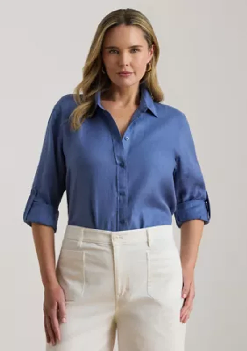 Plus Linen Shirt