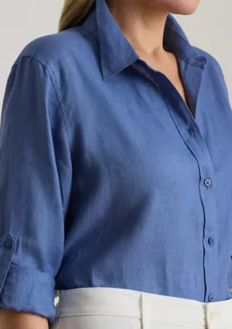Plus Linen Shirt