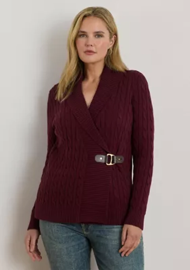 Women's Buckled Cotton Sweater