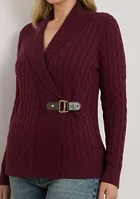 Women's Buckled Cotton Sweater