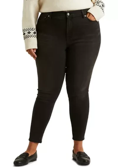 Plus High Rise Skinny Ankle Jeans