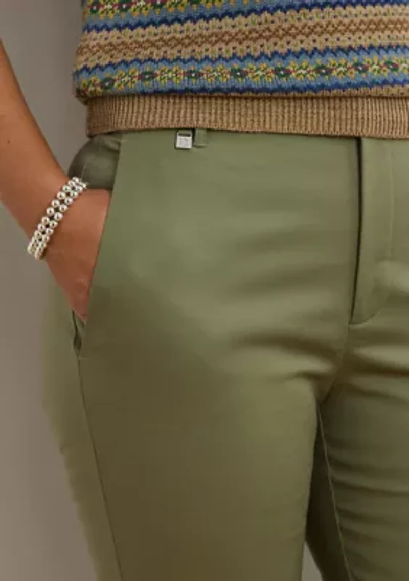 Plus Stretch Cotton Blend Pants