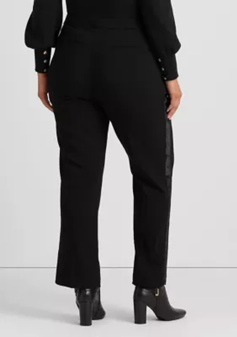 Plus Side Stripe Wool Crepe Pants