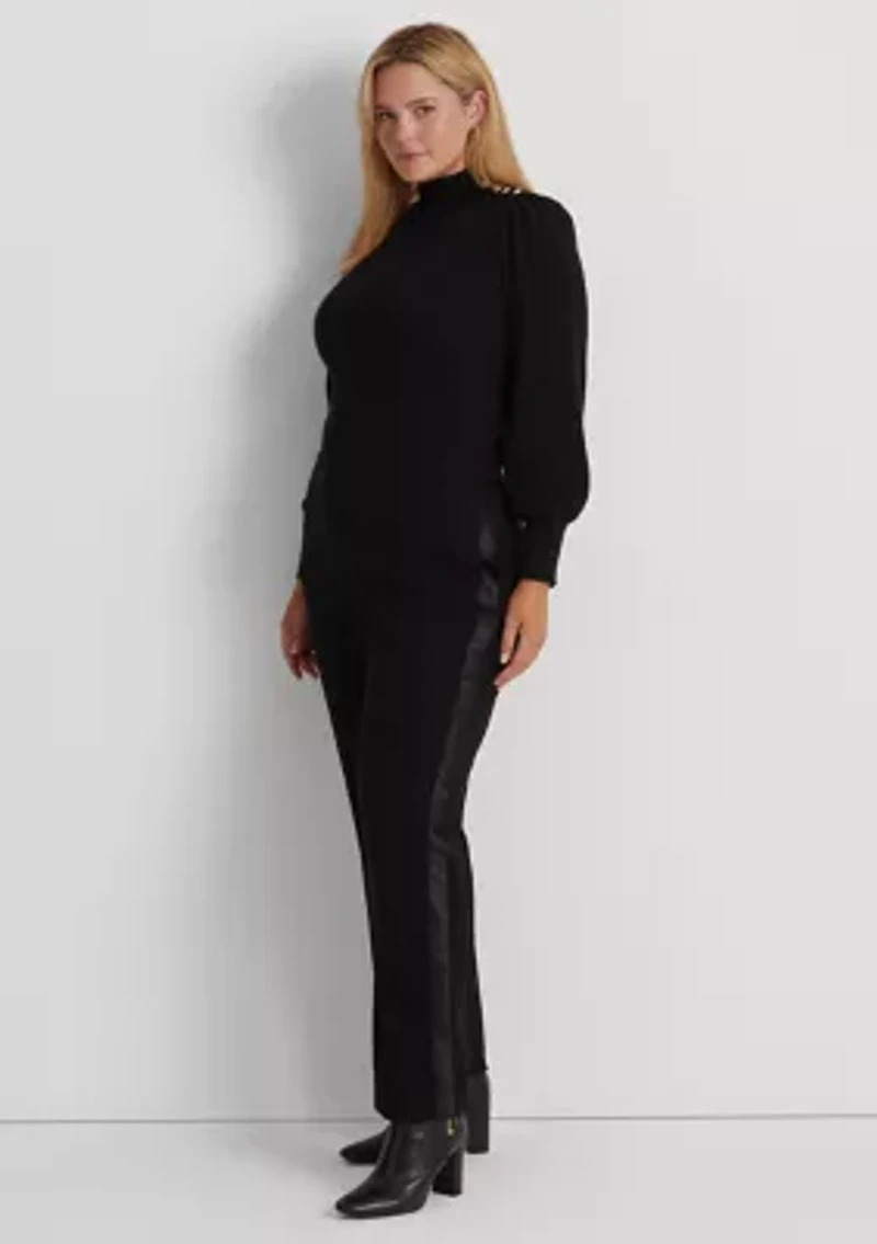 Plus Side Stripe Wool Crepe Pants