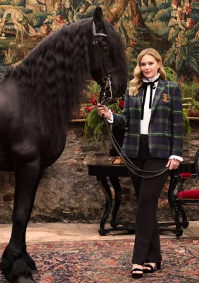 Plus Side Stripe Wool Crepe Pants