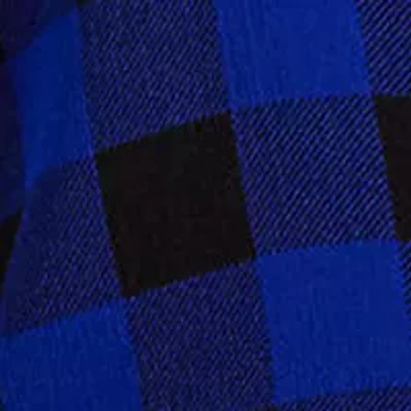 Plus Buffalo Check Ruffled Georgette Blouse
