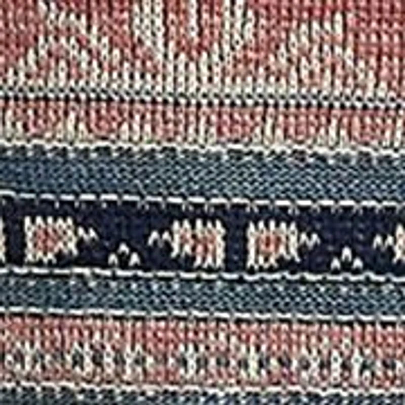 Plus-Size Geo-Motif Linen-Cotton Pencil Skirt