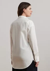 Plus Relaxed Fit Stretch Cotton Shirt