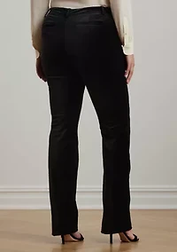 Plus High Rise Stretch Velvet Boot Trousers