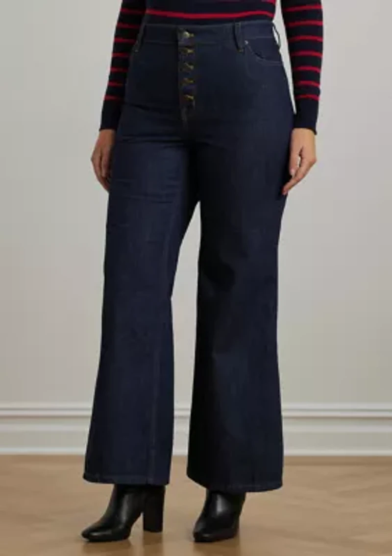Plus High-Rise Flare Jeans