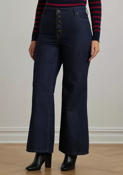 Plus High-Rise Flare Jeans