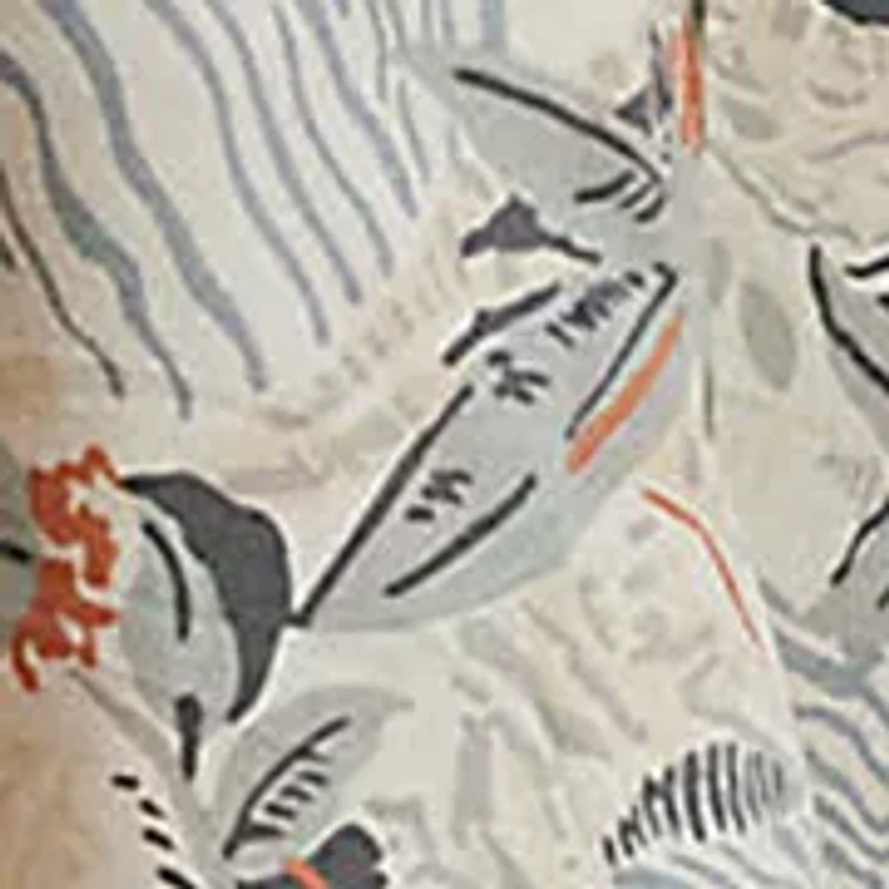 Plus Print Belted Crepe Camp Shirtdress