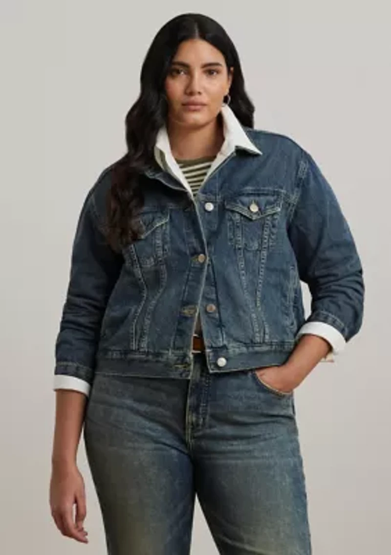 Plus Denim Trucker Jacket